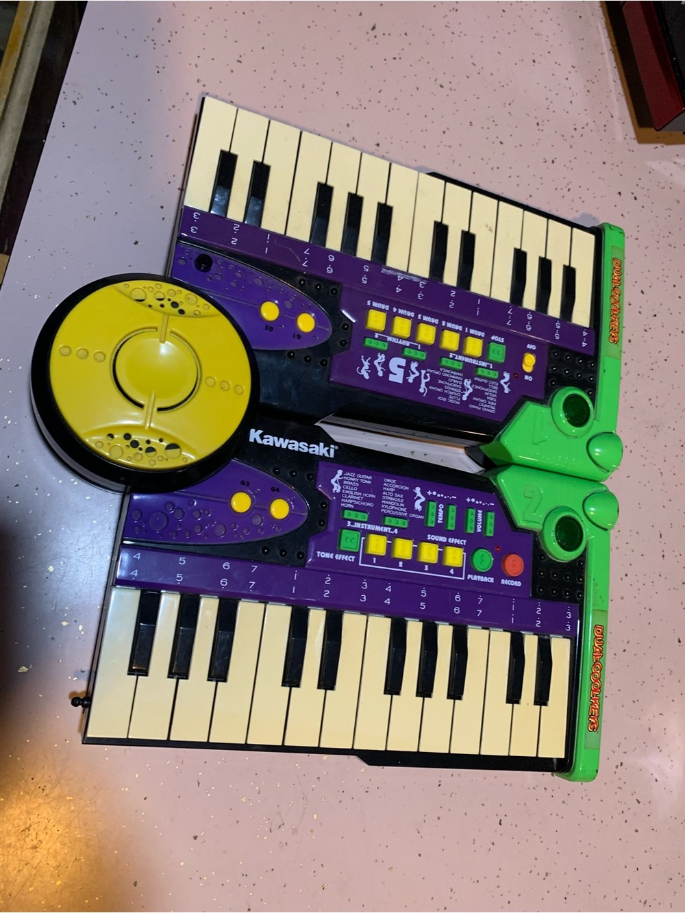 is a vintage 1990s Kawasaki Dual-Cool-Key board